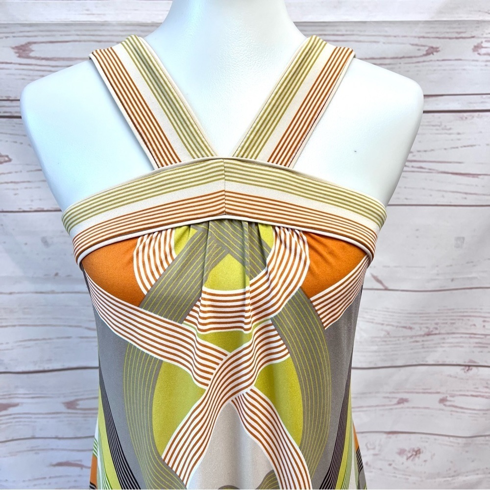 Bcbg Maxazria Abstract Retro Mod Front Halter Coc… - image 2